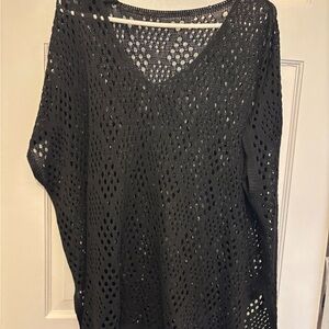 Black Knit V-Neck Sweater